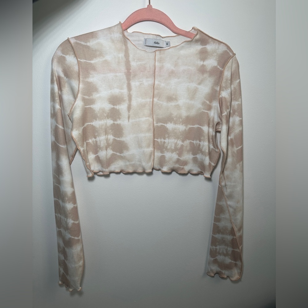 Cream Crop top (long sleeve)
